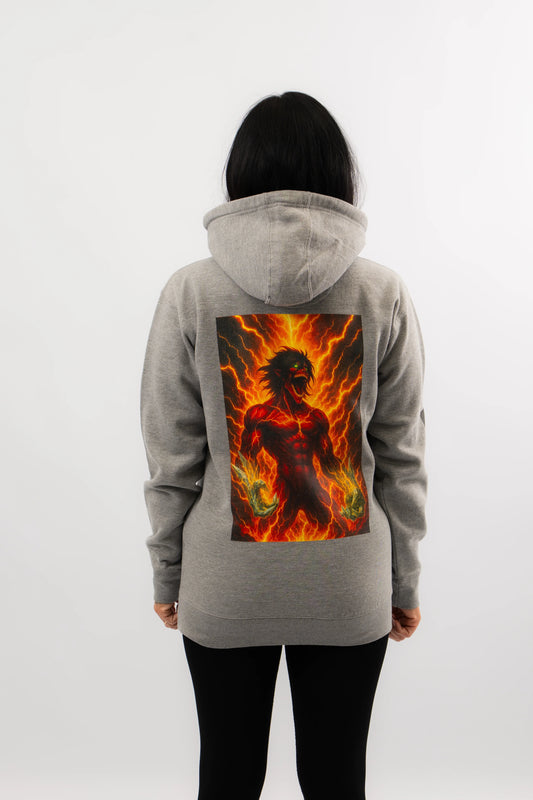 No Mercy Left Anime Hoodie Grau Unisex | ANIWHEARE