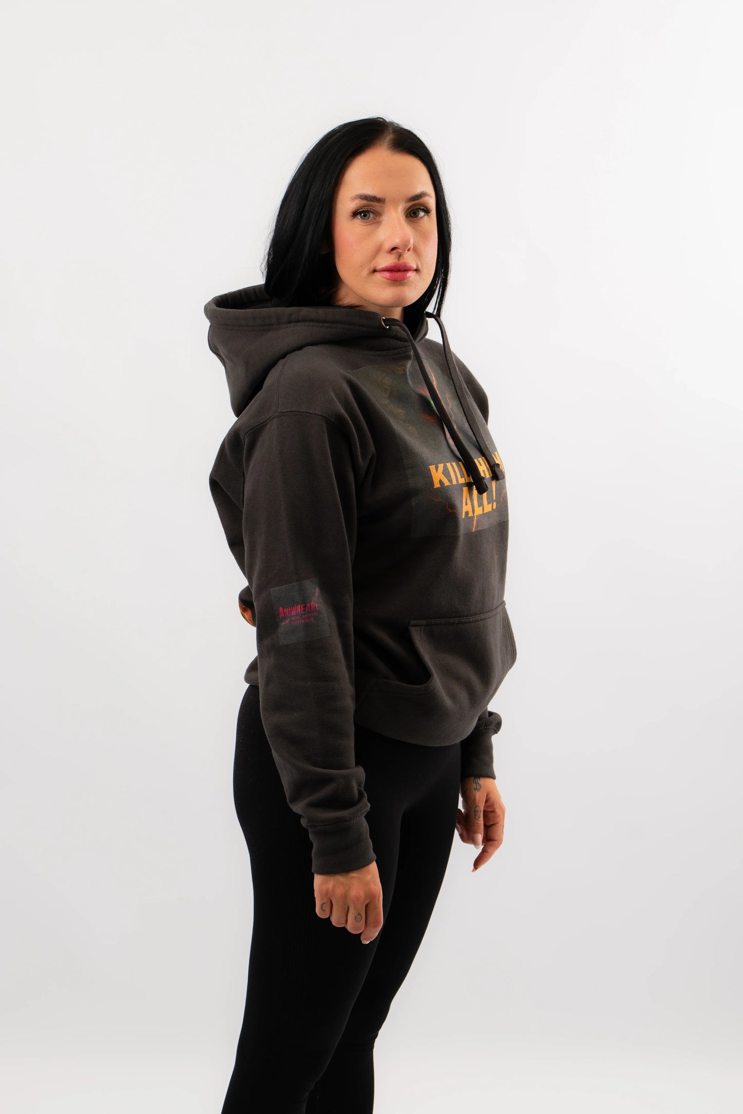 NO MERCY LEFT Hoodie dunkelgrau - Aniwheare