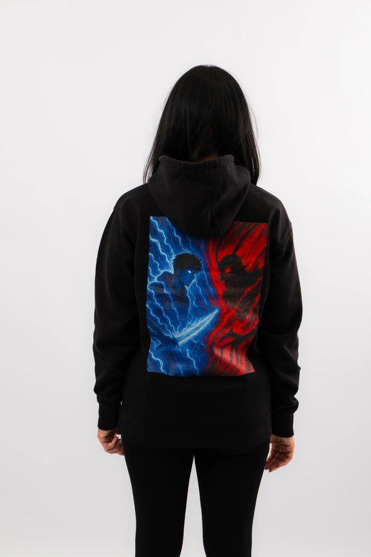 Shadowborn Reign Anime Hoodie Schwarz Unisex | ANIWHEARE
