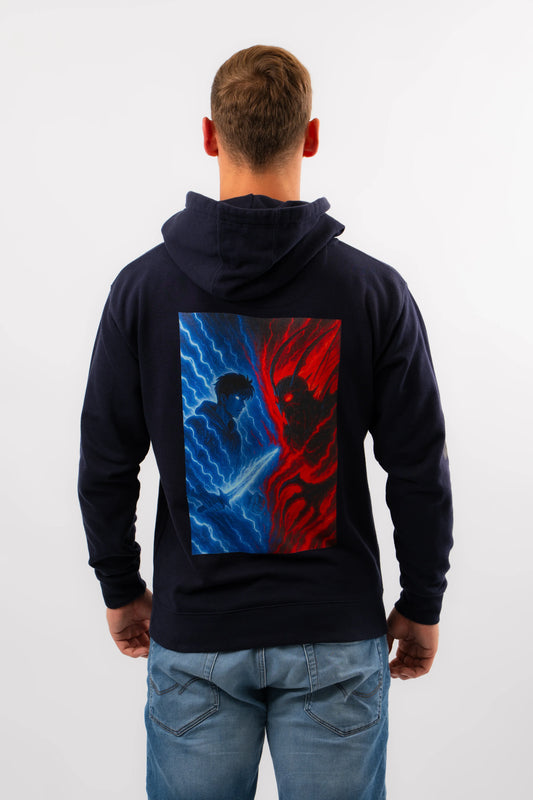 Shadowborn Reign Anime Hoodie Blau Unisex | ANIWHEARE