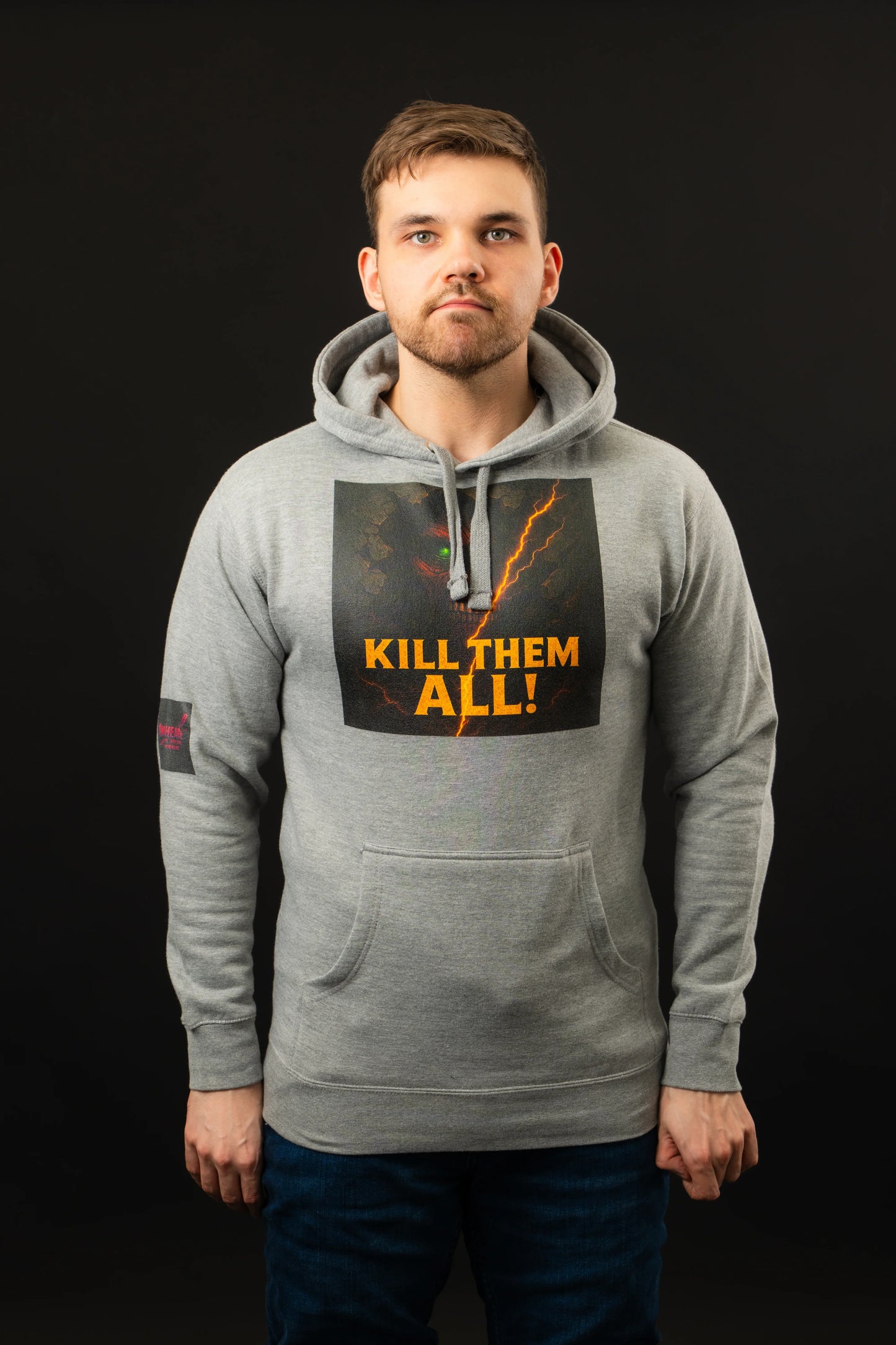 No Mercy Left Anime Hoodie Grau Unisex | ANIWHEARE