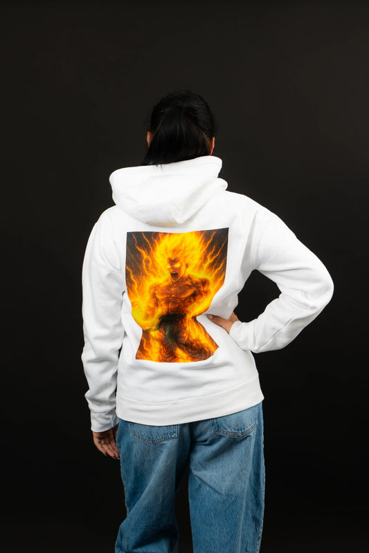 Anime Hoodie Weiß – Final Transformation (Unisex) | ANIWHEARE