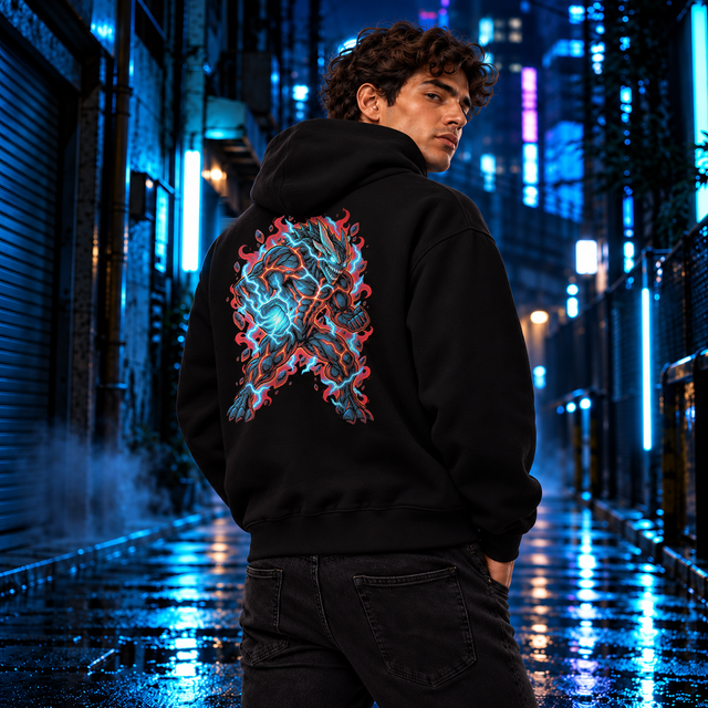 Aniwheare Kaiju Oversized Hoodie