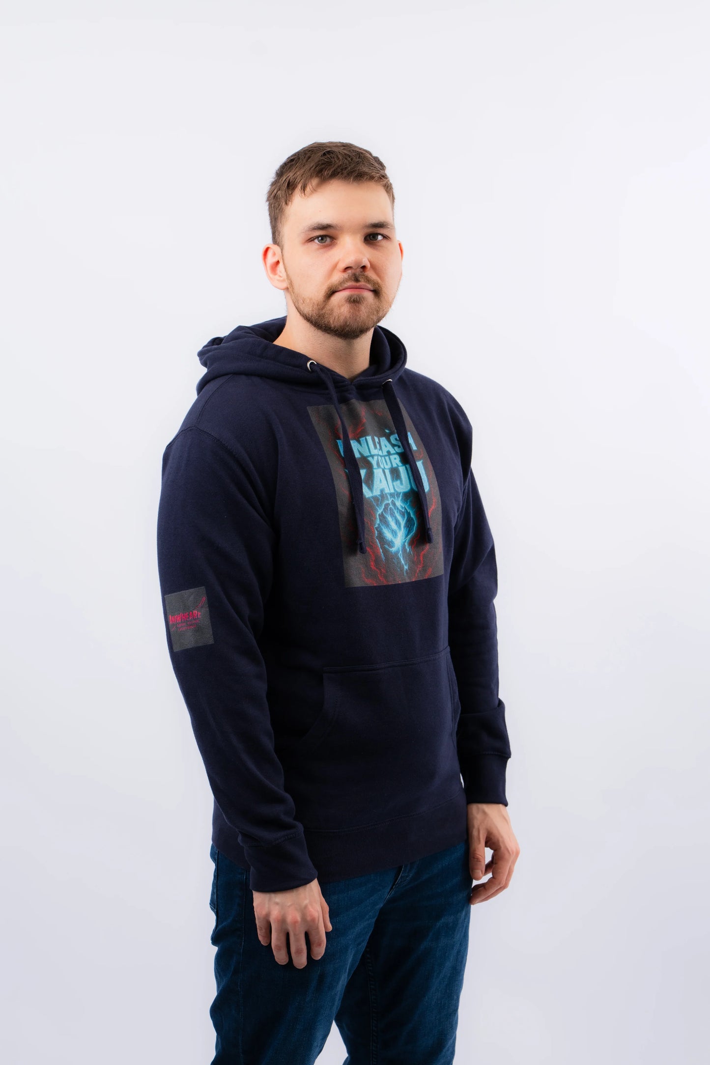 KAIJU MODE RAMPAGE Hoodie marineblau - Aniwheare