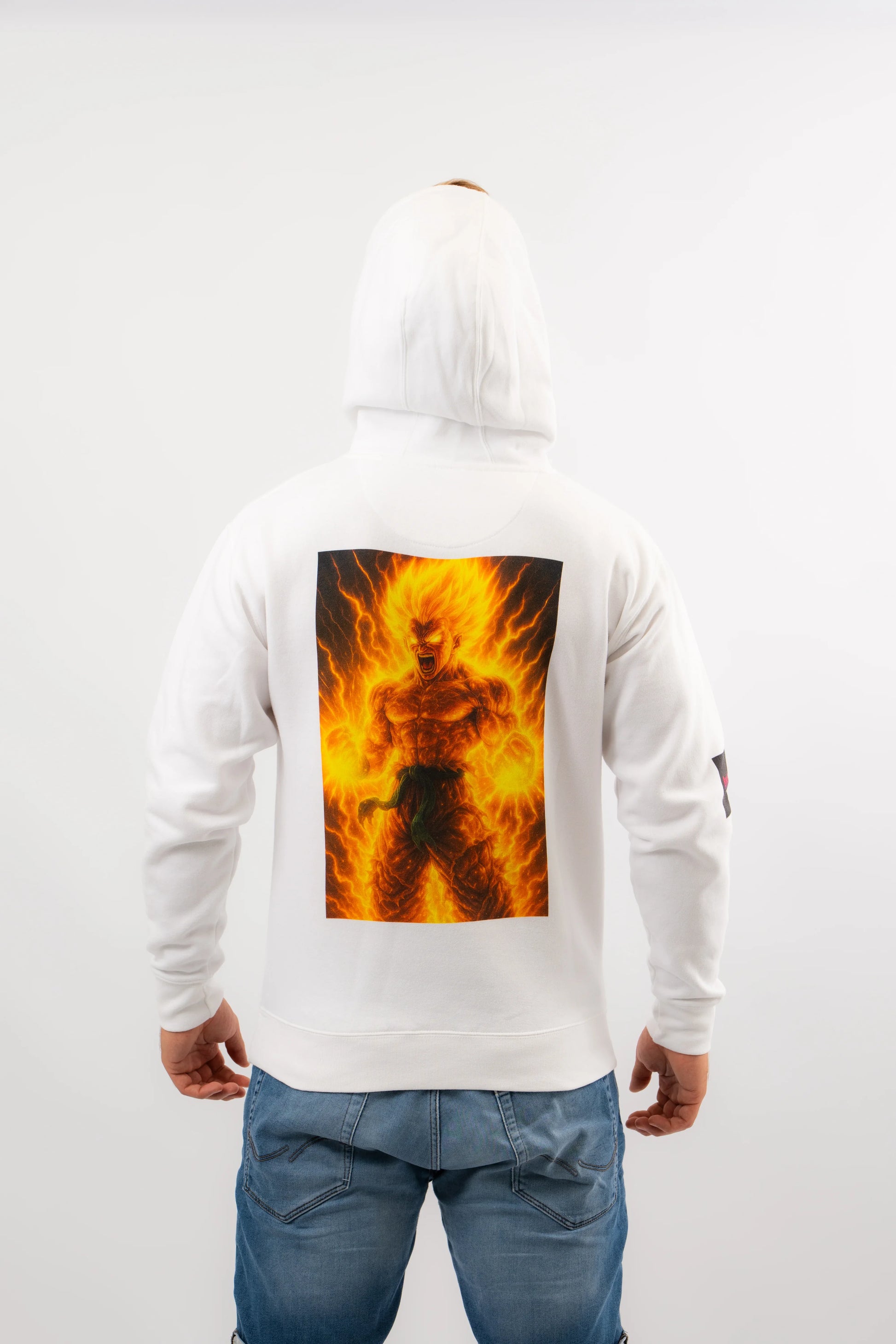 Anime Hoodie Weiß – Final Transformation (Unisex) | ANIWHEARE