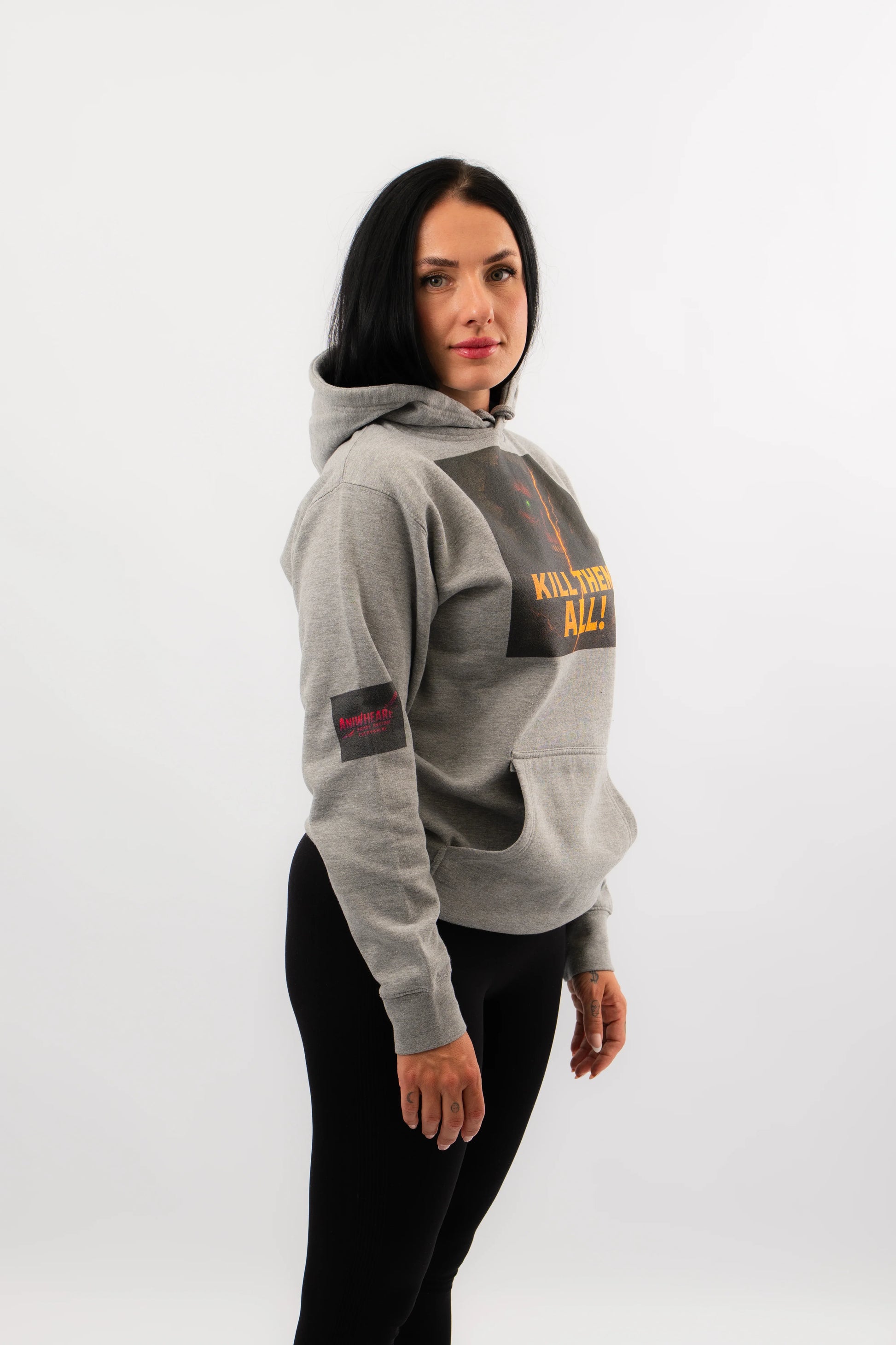 No Mercy Left Anime Hoodie Grau Unisex | ANIWHEARE