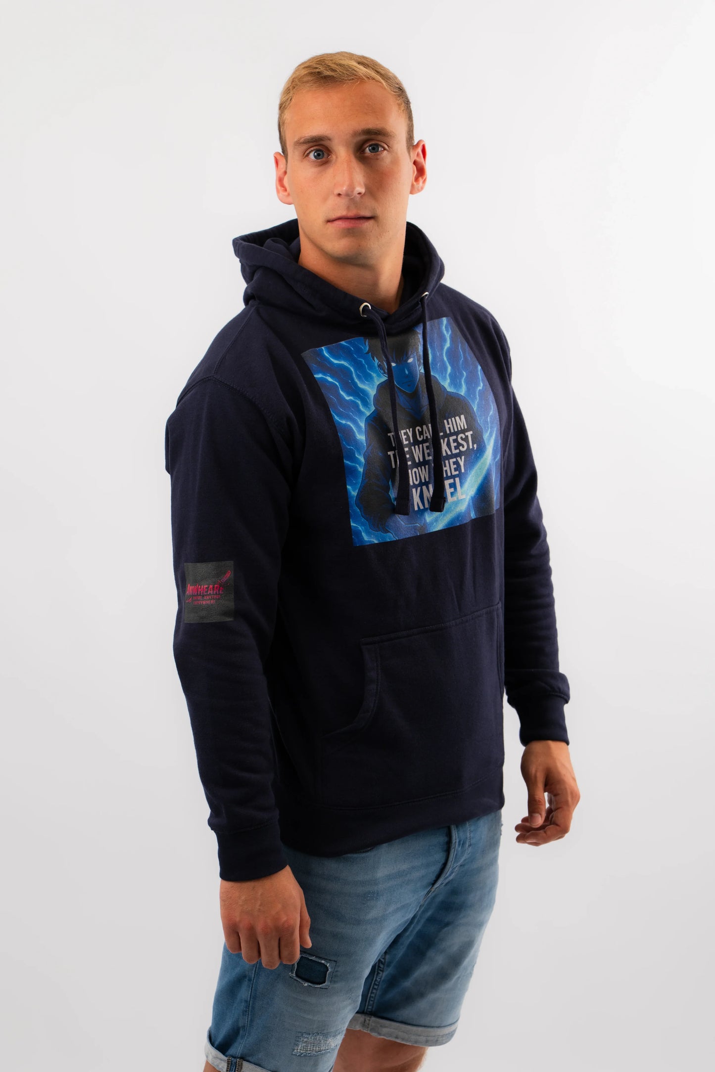 Shadowborn Reign Anime Hoodie Blau Unisex | ANIWHEARE