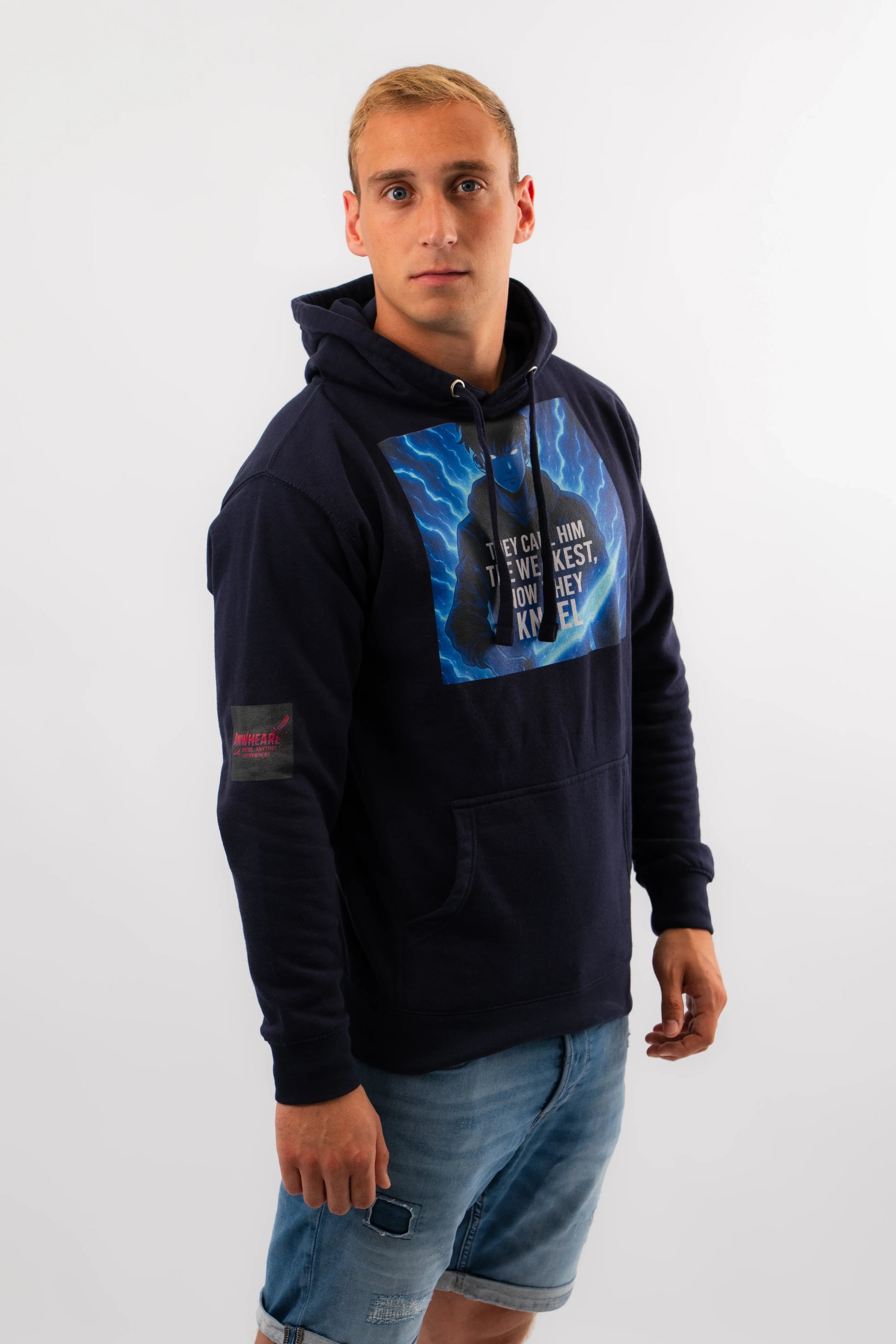 Shadowborn Reign Anime Hoodie Blau Unisex | ANIWHEARE