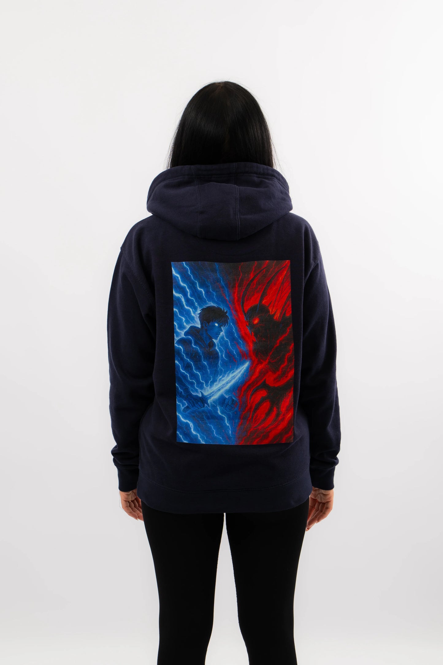 Shadowborn Reign Anime Hoodie Blau Unisex | ANIWHEARE