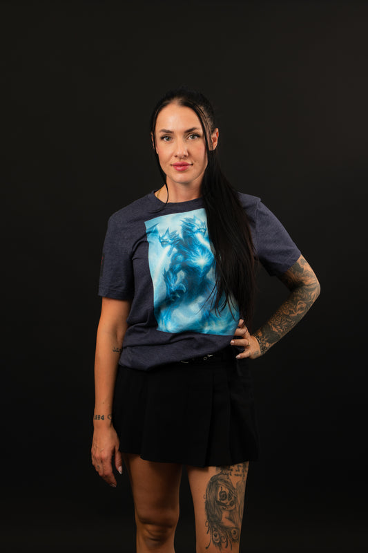 Ultimate Burst Anime T-Shirt Blau Drache | ANIWHEARE