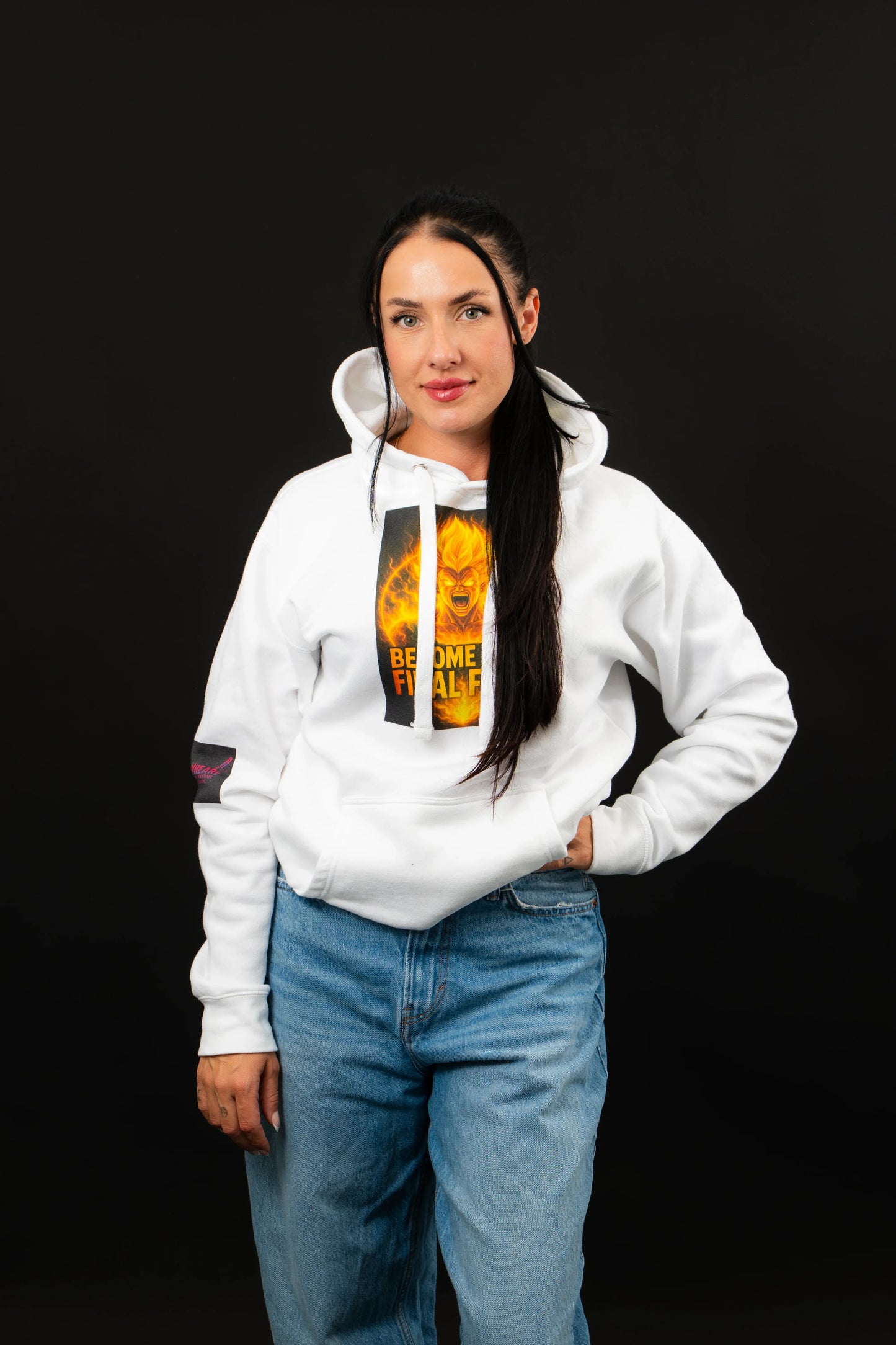 Anime Hoodie Weiß – Final Transformation (Unisex) | ANIWHEARE