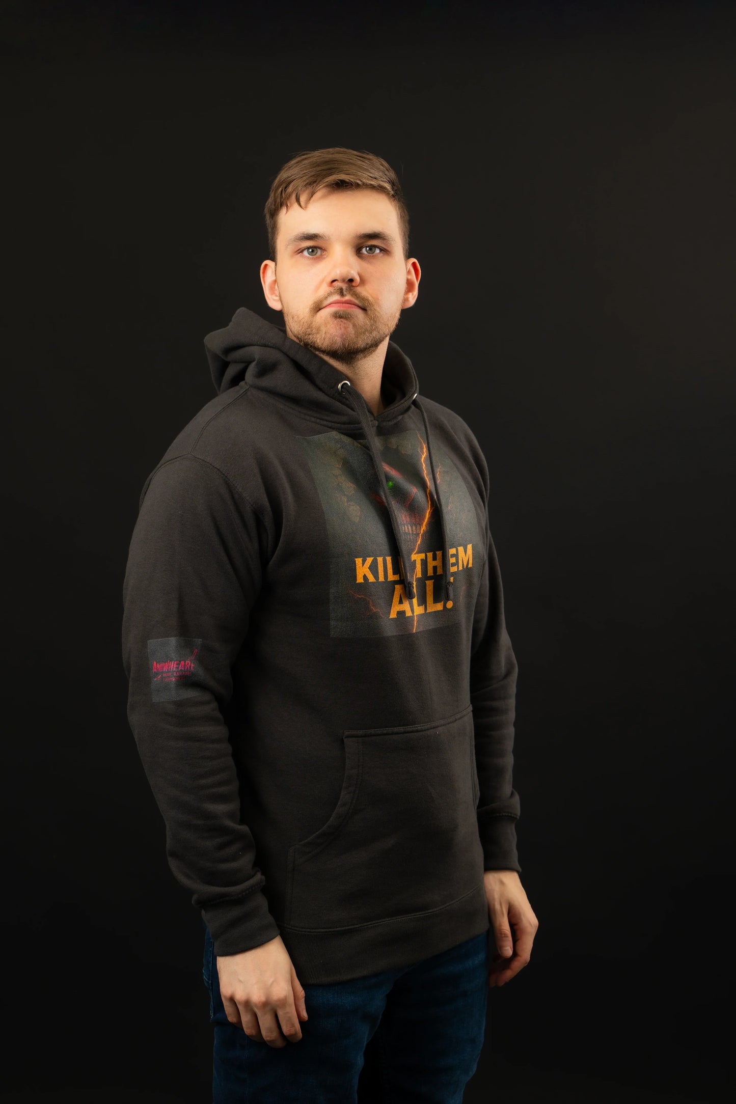 NO MERCY LEFT Hoodie dunkelgrau - Aniwheare