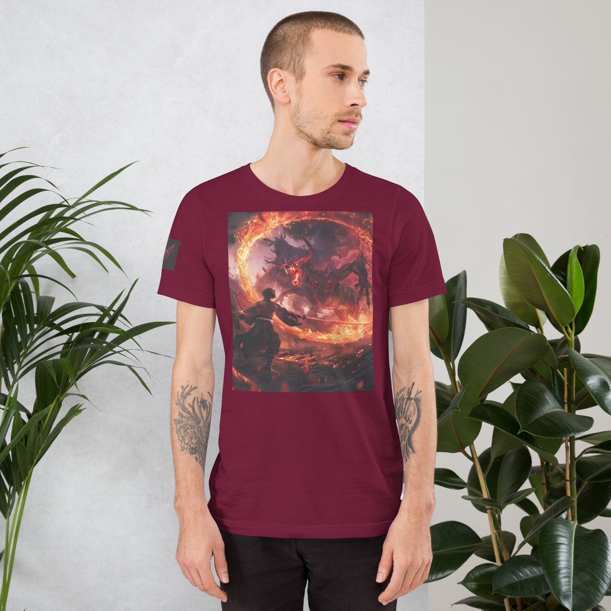 BLAZING HEAR(T)-SHIRT dunkelrot